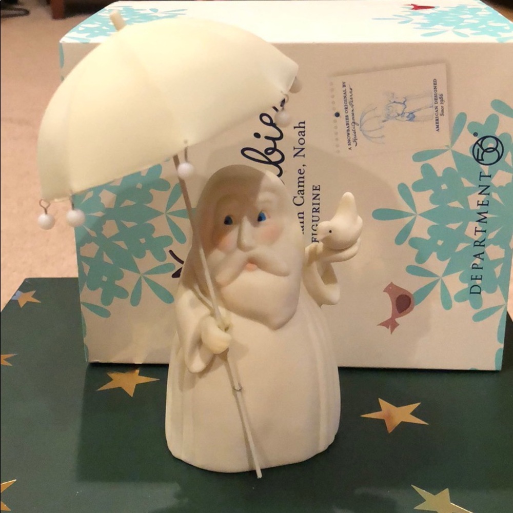 Snowbabies “and the rain came, Noah” figurine 2012